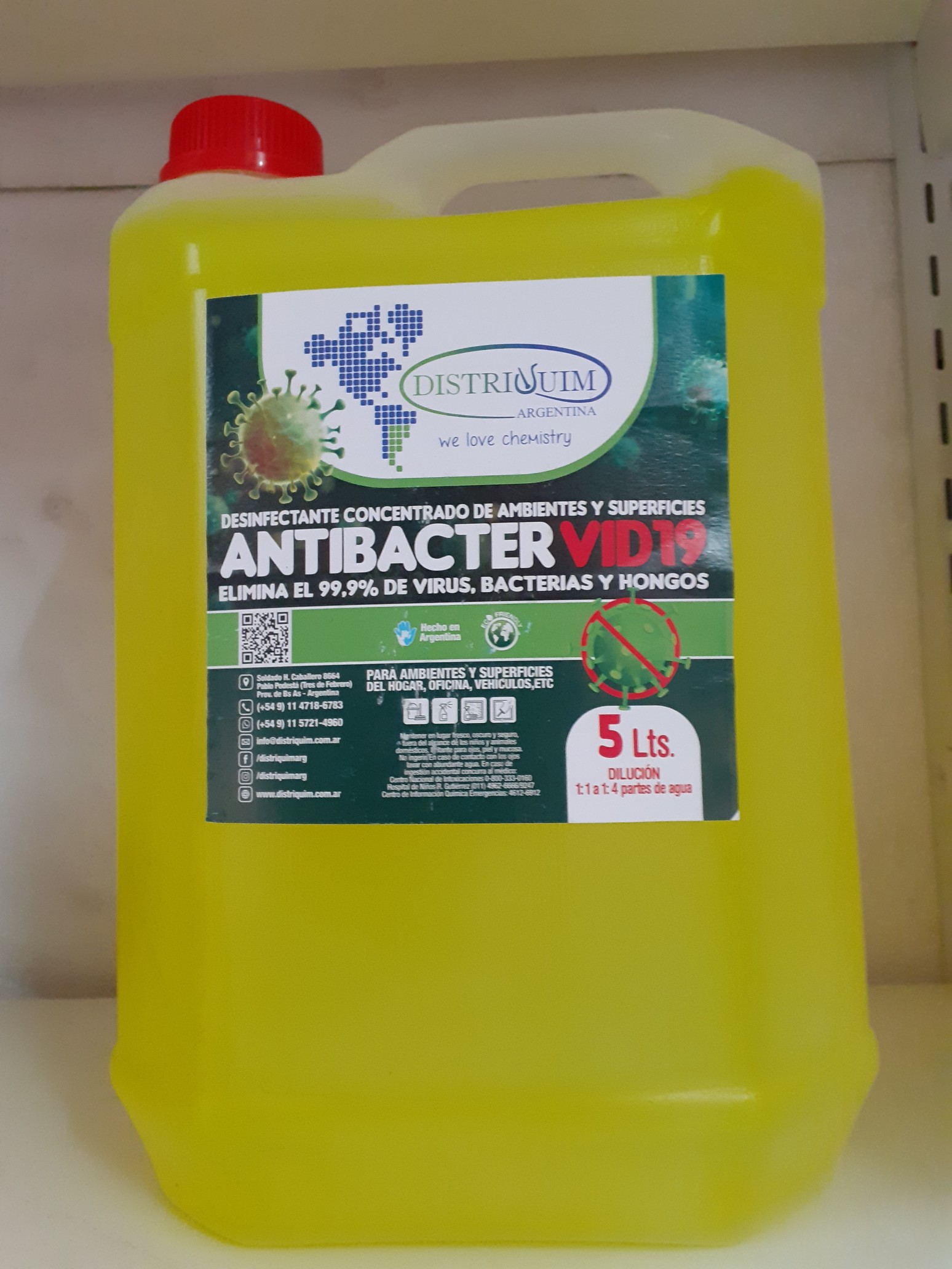 ANTIBACTERIAL VID19 X 5 LTS